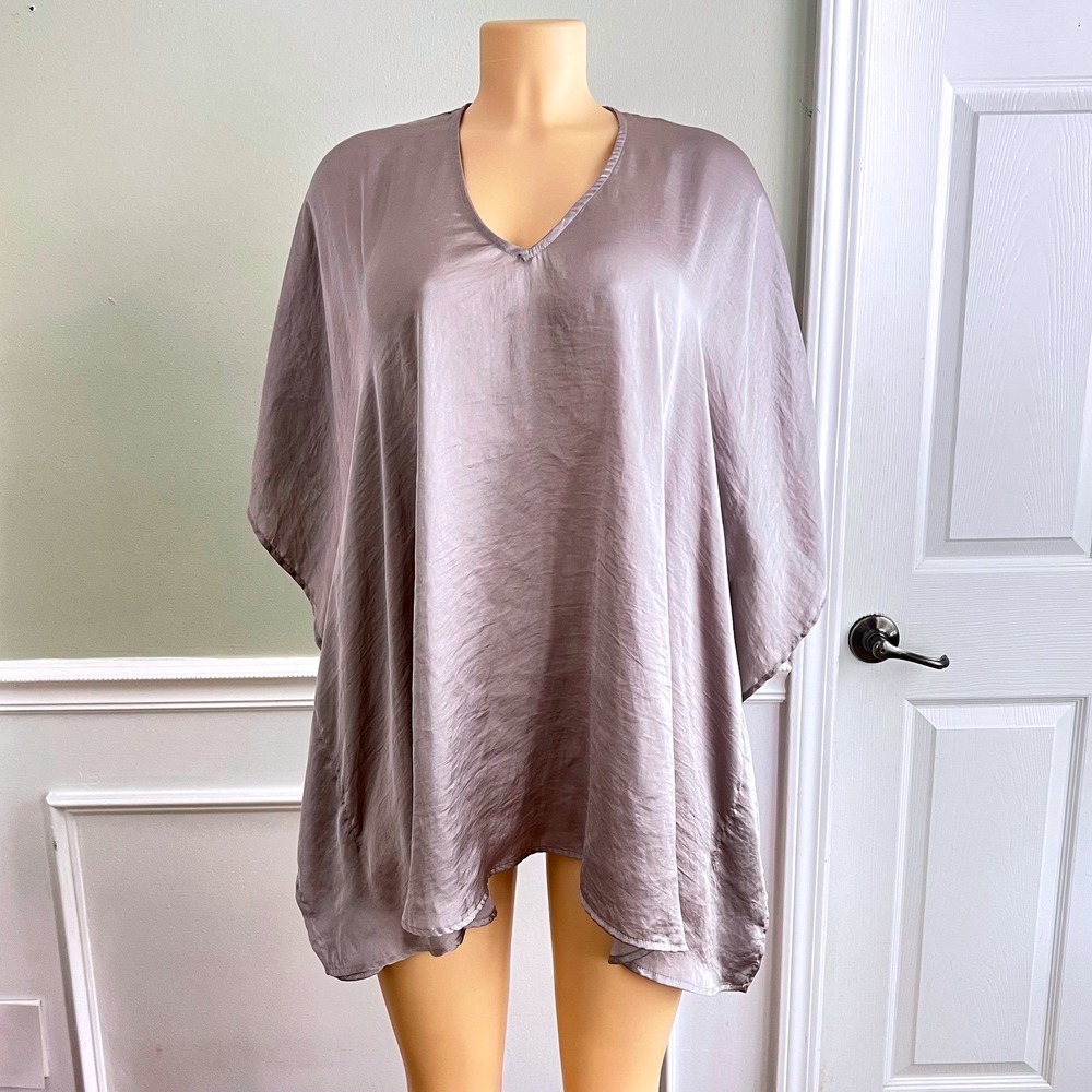 Show Me‎ Your Mumu Blouse Tunic Gray XS S M Golden Girls Generous Grandmacore